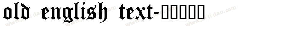 old english text字体转换